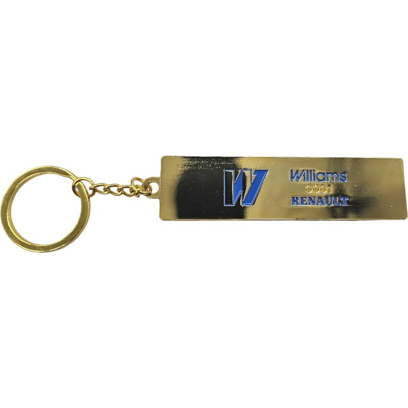 Renault Clio Williams keychain in gold-coloured metal