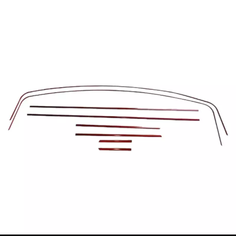 barras rojas con bordes del Peugeot 205 GTI