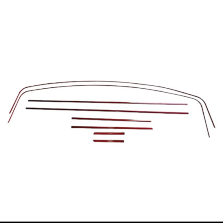 Baguettes rouges liserés Peugeot 205 GTI