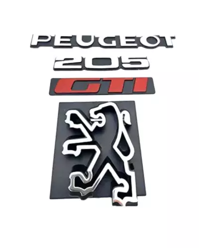 Logos Peugeot 205 GTI calandre lion Emblème carrosserie