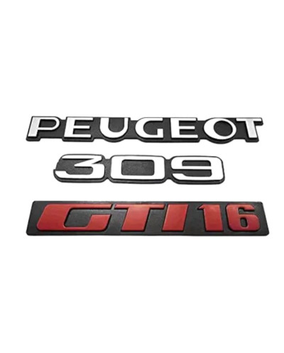 Logo Peugeot 309 GTI 16 coffre carrosserie