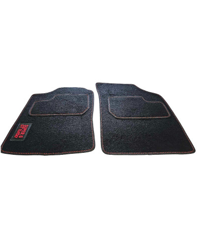 Black velvet floor mat, Super 5 GTT, carpet, cabin, upholstery
