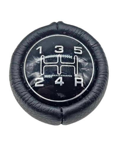 Leather gear knob with Peugeot 309 GTI 16 BE3 badge