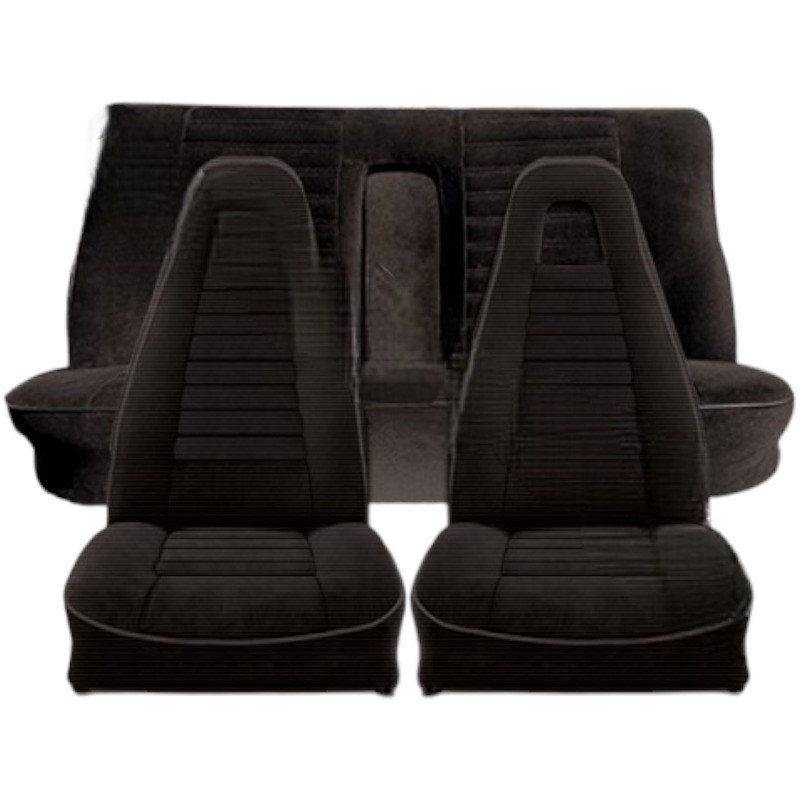 Full upholstery in black polyamide velvet fabrics R5 TS