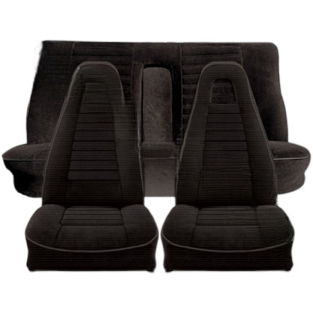 Garnitures de siège complètes en tissus noir R5 TS