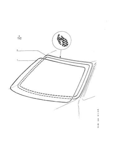 8120.61 Peugeot 309 85-93 windshield gasket without you opening