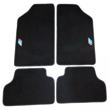 Peugeot 205 Rally Black Velvet Carpet with PTS Logo