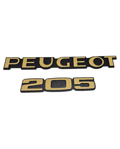 Logo Peugeot 205 Noir et Marron Clair pour 205 Indiana