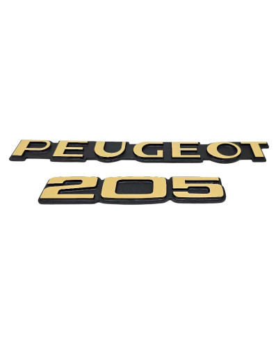 Monogramme de coffre Peugeot 205 Noir et Marron Clair pour 205 Indiana