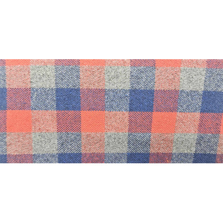 Red Grey Plaid Fabric for Renault 4L