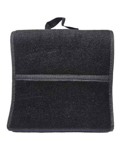 Trunk storage bag, black fabric, blue pennant, Renault Super 5 GT Turbo, upholstery, seats, interior passenger compartment