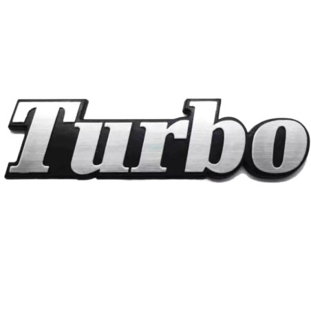 R9 / R11 Escovado Alumínio Turbo Trunk Logo