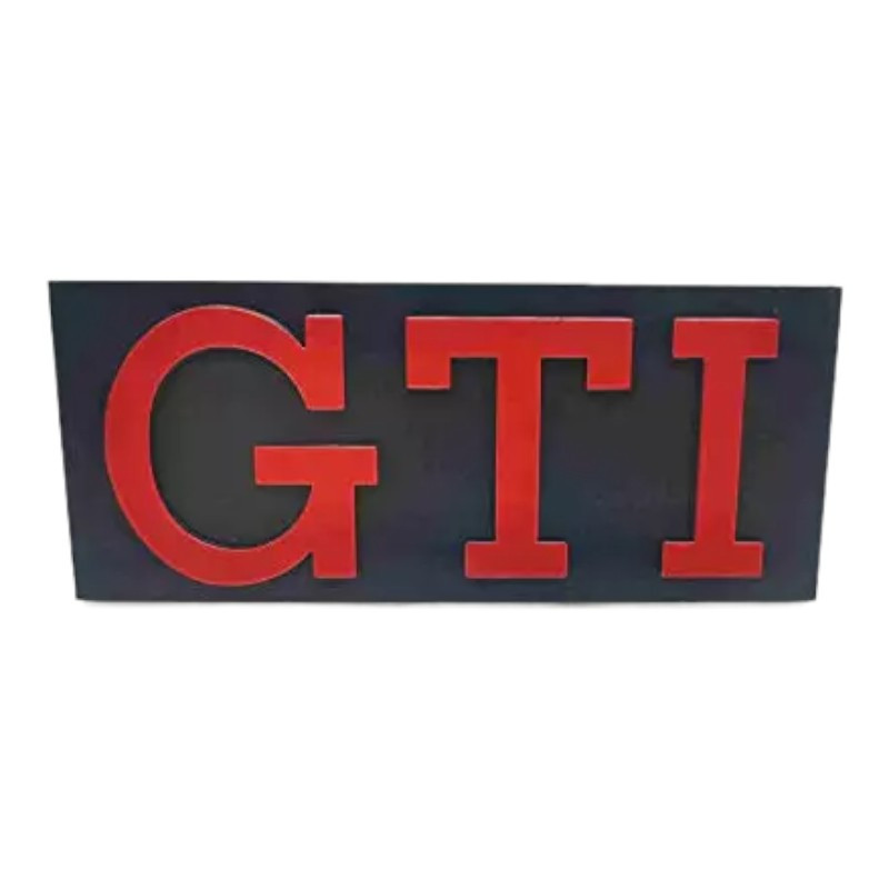 Golf 1 GTI Grille Logo Fondo Rojo Negro