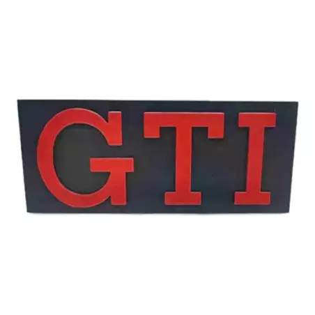Red Golf 1 GTI grille logo