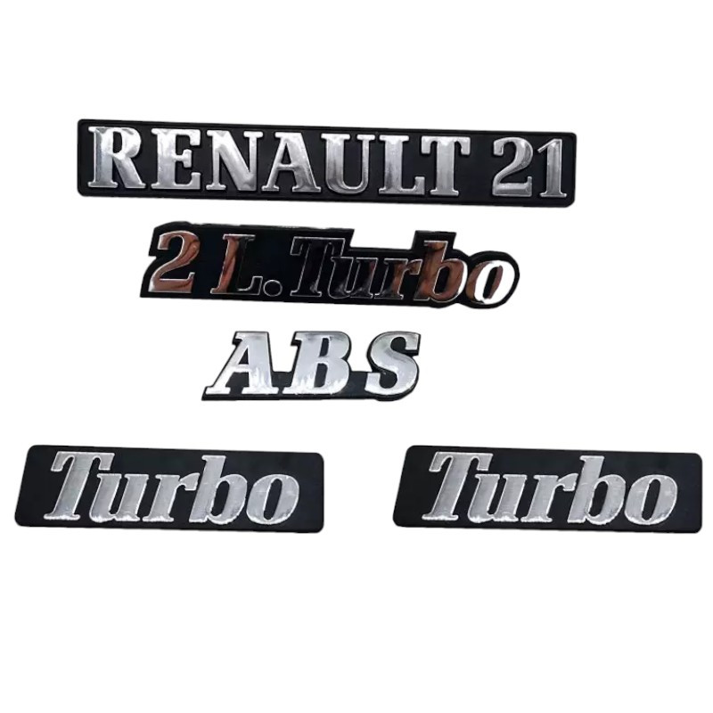 Renault 21 2L Turbo ABS chrome monograms