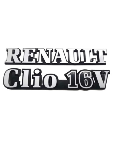 Logos Renault Clio 16V en plastique