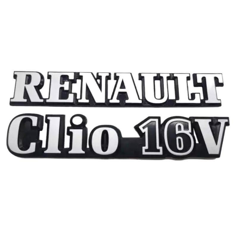 Renault Clio 16V plastic logos