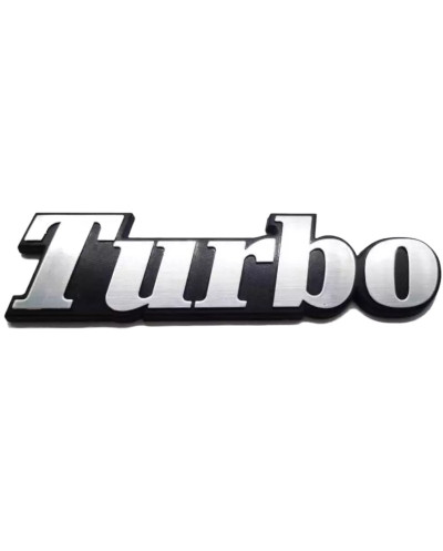 Logo Turbo para Renault 11 Turbo en aluminio cepillado