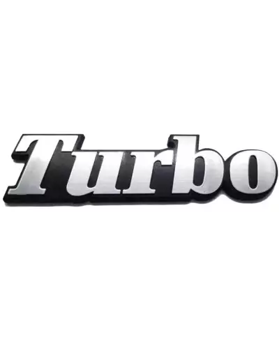 Logótipo Turbo para Renault 11 Turbo em alumínio escovado