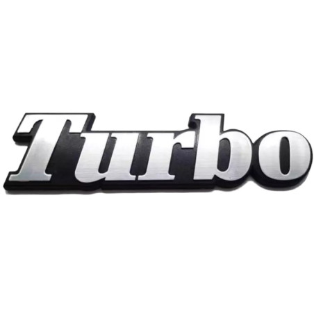 Turbo-logo voor Renault 11 Turbo in geborsteld aluminium