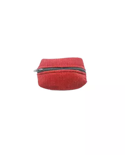 R5 Alpine Ribbed Coin Purse in Red Fabric