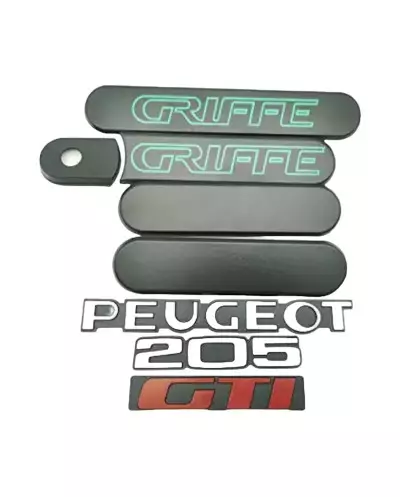 カストードプジョー205GTIブラッククロー+3個のロゴ