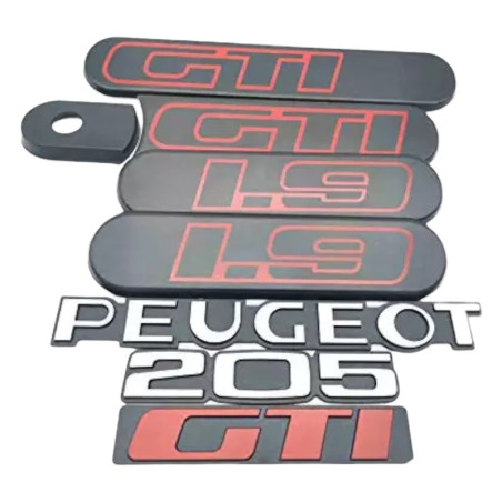 Custodes Peugeot 205 GTI 1.9 nero + 3 Loghi