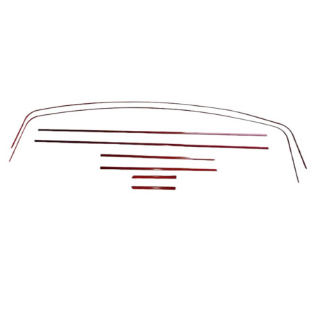 Barras laterais em alumínio Peugeot 205 CTI com afiação vermelha