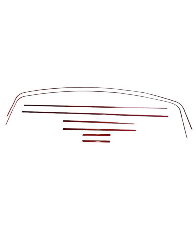 Tira de canto rojo Peugeot 205 GTI 1.9 - kit de tiras de barras-moldura lateral-borde de aluminio