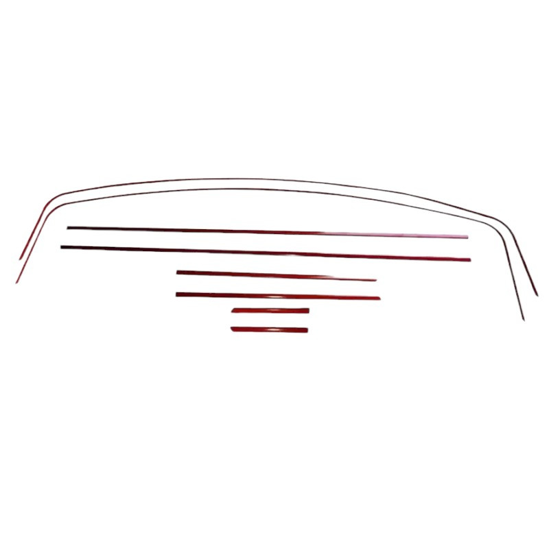 Red Piping Peugeot 205 GTI 1.9 Strip-Bangles-Moulding-Side-Aluminium-Edging Strip Kit