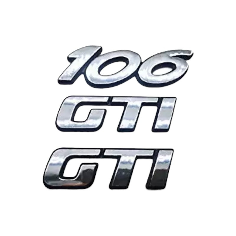 Monogrammes 106 Phase 2 et 2 Logo GTI Chrome