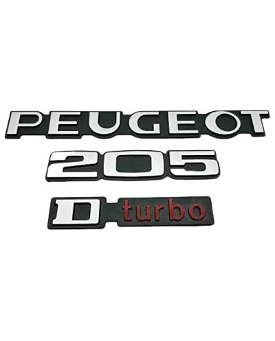 Monogrammes pour voiture Peugeot 205 Dturbo