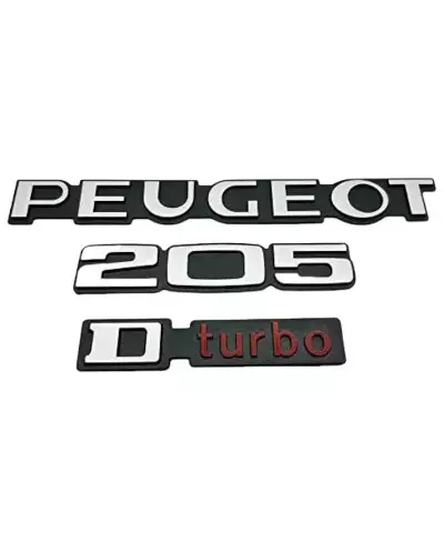Peugeot 205 Dturbo-logo's