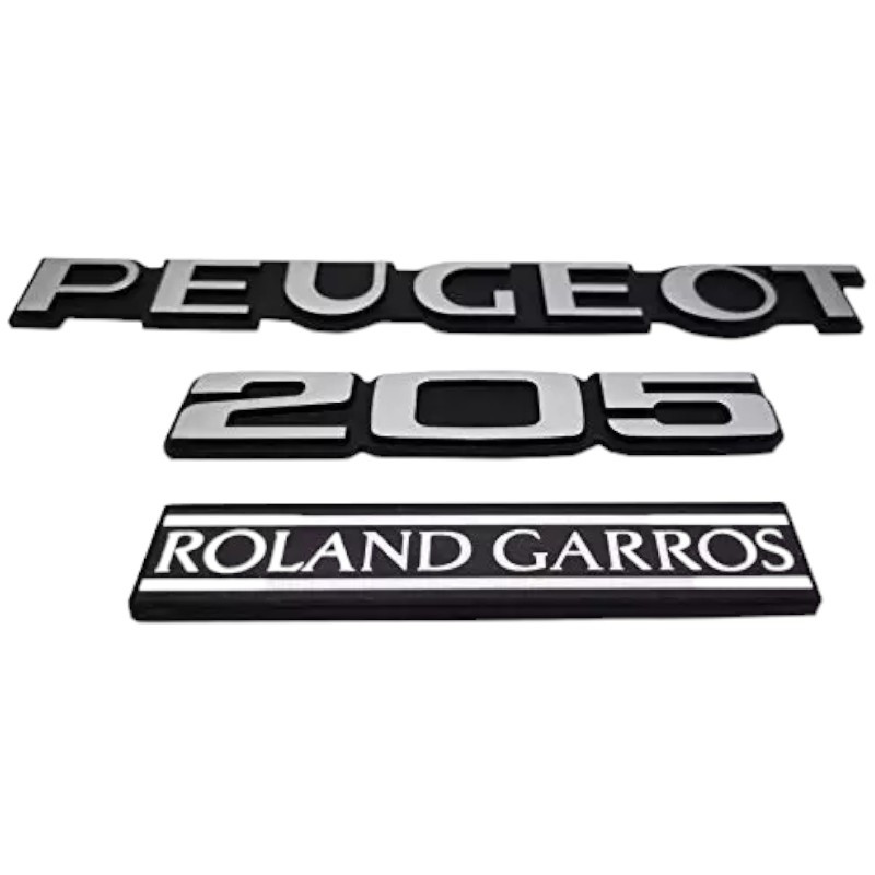Monogrammes Peugeot 205 Roland Garros marque Youngtimersclassic