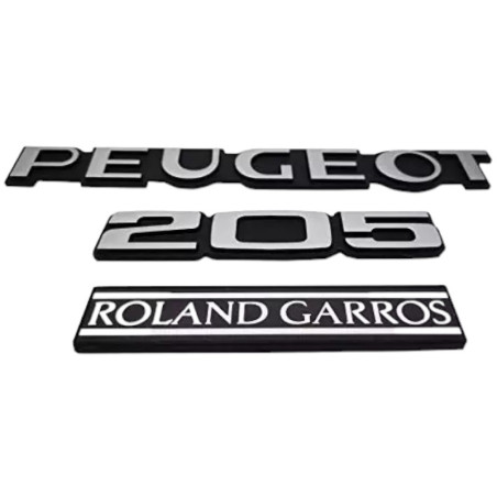 Logotipos del Peugeot 205 Roland Garros
