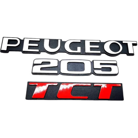 Peugeot 205 TCT logos