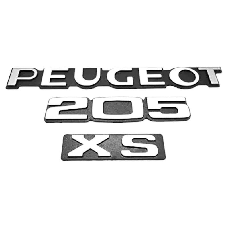 Monogrammes Peugeot 205 XS
