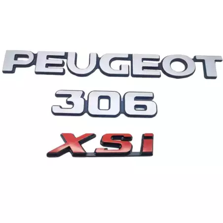 Peugeot 306 XSI set van 3 logo's
