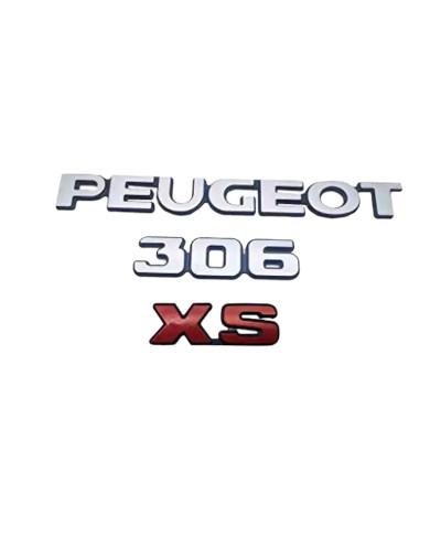 Peugeot 306 XS set van 3 logo's