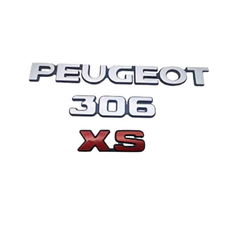 Peugeot 306 XS set van 3 logo's