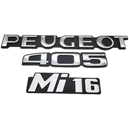 Logo's Peugeot 405 MI 16 fase 2 Grijs Imp