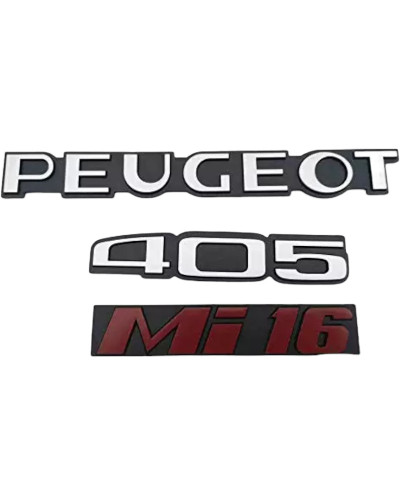 Peugeot 405 MI16 rode logo's voor kofferbak 405 fase 1