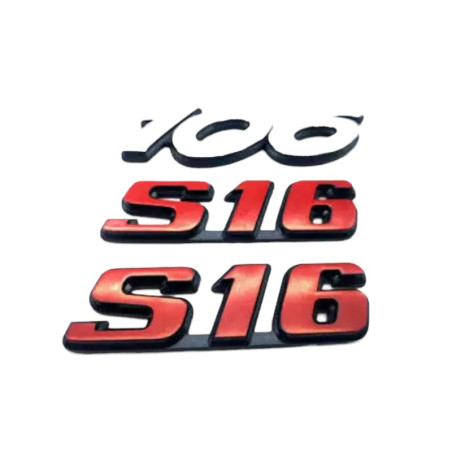 106 個のロゴと 2 個の赤い S16 ロゴ