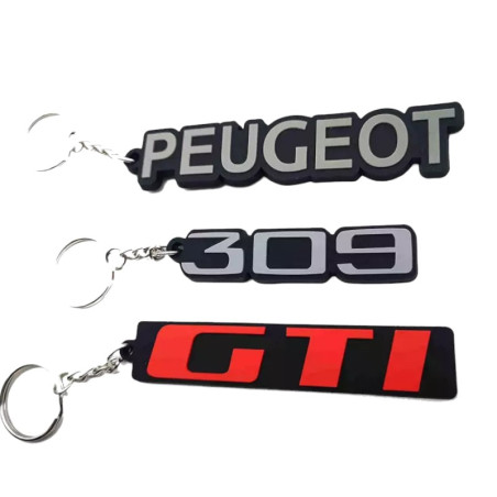 Set of 3 Peugeot 309 GTI keychains