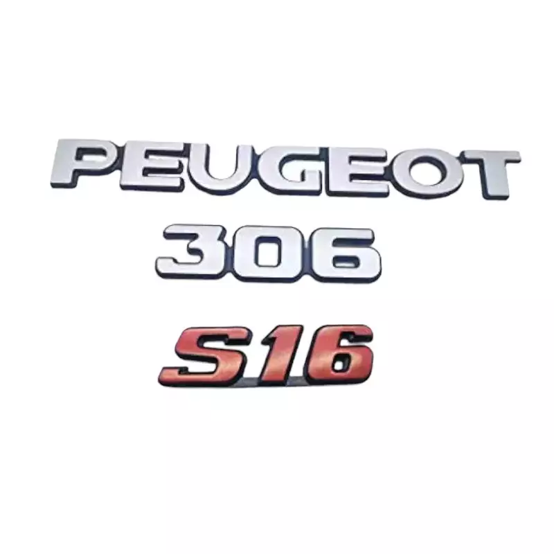 Peugeot 306 S16 kit di 3 monogrammi in plastica