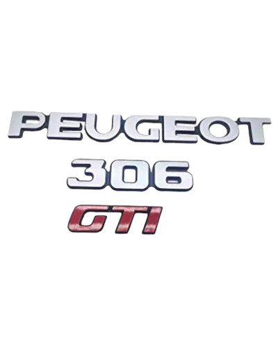 Peugeot 306 GTI kit of 3 Plastic Monograms