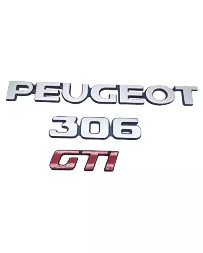 Peugeot 306 GTI set van 3 logo's