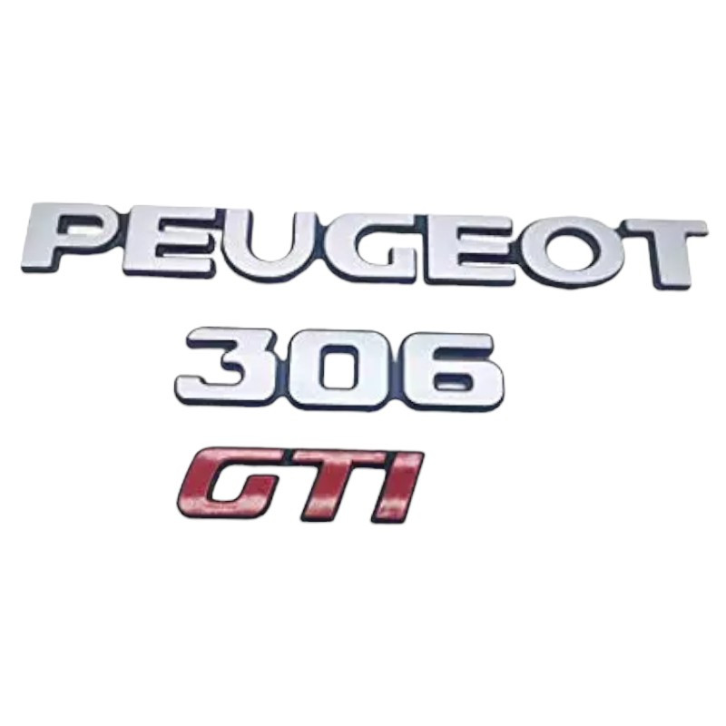 Peugeot 306 GTI kit de 3 Monogrammes plastique