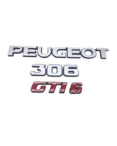 Peugeot 306 GTI 6 kit de 4 monogramas de plástico