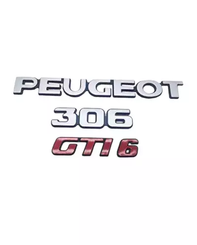 Peugeot 306 GTI 6 set van 4 logo's